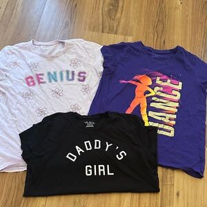 The Children's Place Girls Graphic T-Shirt Bundle XL (3 Shirts)